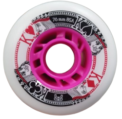 FR - ROUE STREET KINGS WHEELS WHITE PINK 76mm