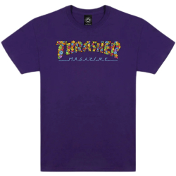 Thrasher T-shirt Smile by Spanky Purple M size
