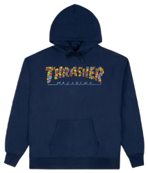 Thrasher Hoodie Smile by Spanky Navy XL size