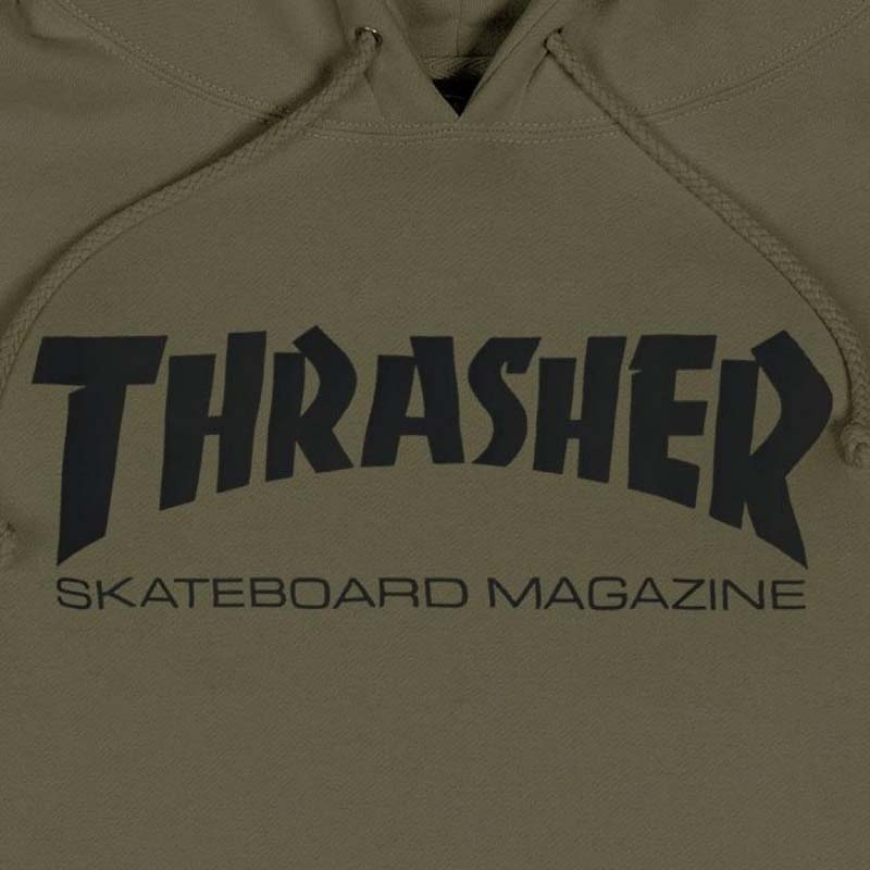 Thrasher толстовка с капюшоном Skate Mag Army Green